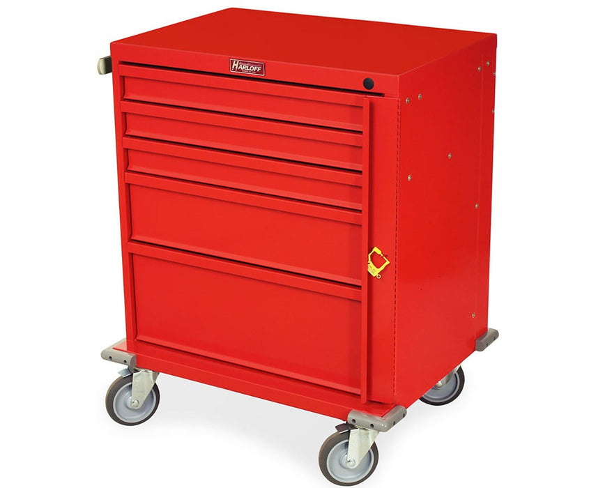 V-Series 24-inch Treatment Cart - Four Drawer Cart w/ Key Lock