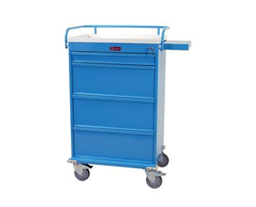 Value Line Tall Single Column 150 Medicine On Time Medication Cart - Key Lock