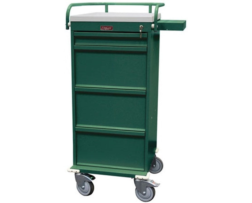 Value Line 240 Punch Card Medication Cart - Key Lock, Standard Package & Locking Narcotics Box