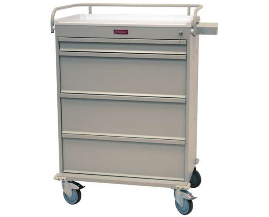 Value Line 480 Punch Card Medication Cart - Key Lock, Specialty Package w/ Locking Narcotics Box