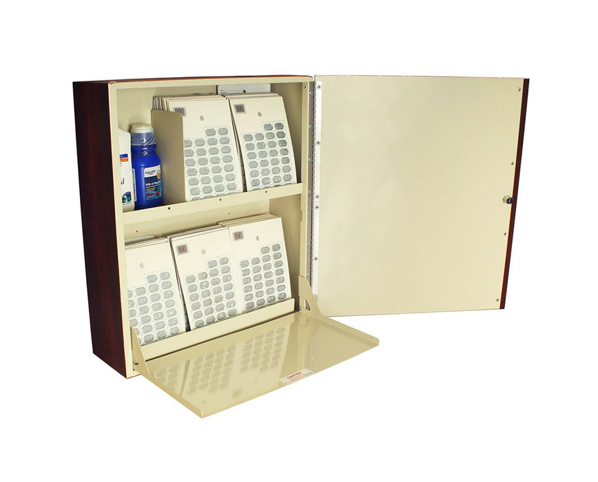 Wood Vinyl Large Capacity In-Room Medication Storage Cabinet