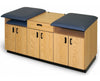 Sports Two-Person Taping Treatment / Convertible Treatment Table. Black Upholstery