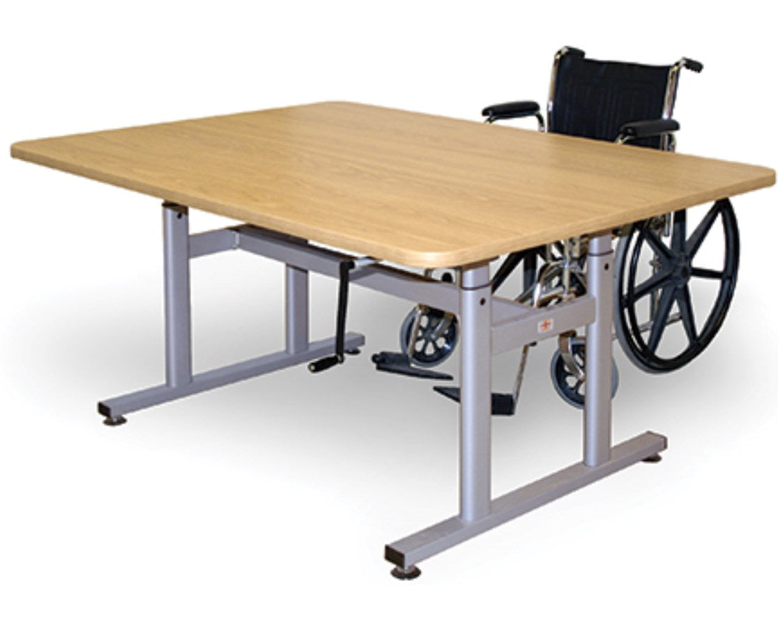 Hausmann Crank Lift Hi-Lo Work Table. Save at Tigermedical — Tiger