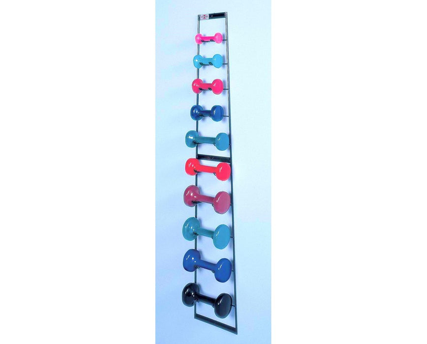 Economy Wall Dumbbell Rack - Rack With Accessories