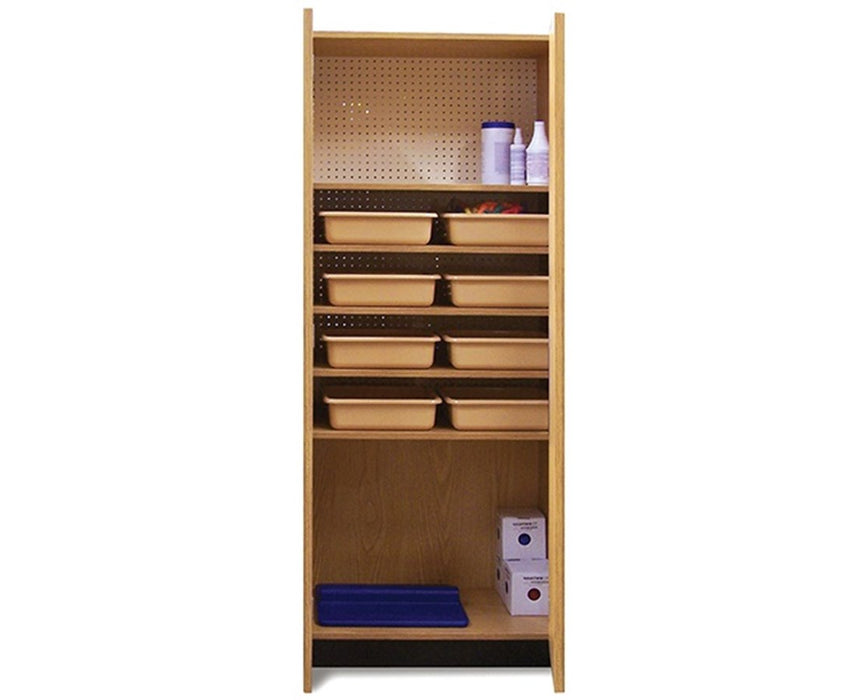 Thera-Wall Therapy Weights Storage Cabinet w/ Plastic Storage Tubs