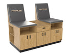 Athletic Training 2-Seat Taping Station w/ Backrest [Pre-Configured]