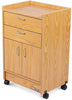 Monster Cart w/ Double Drawers & Cabinet Storage [Natural Oak Laminate]