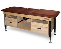 Crank Hydraulic Hi-Lo Treatment Table w/ Drawers, Shelf & Adjustable Back