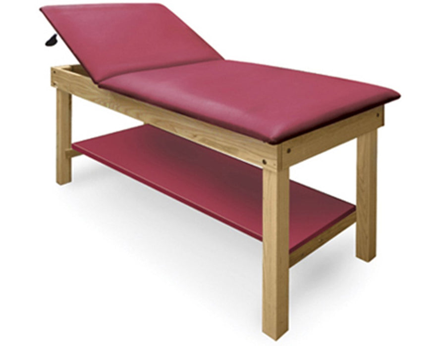 Athletic Training S&W Treatment Table w/ Shelf & Adjustable Backrest - Customizable