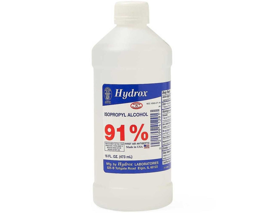 16 oz Isopropyl Alcohol 91% -12 / Cs