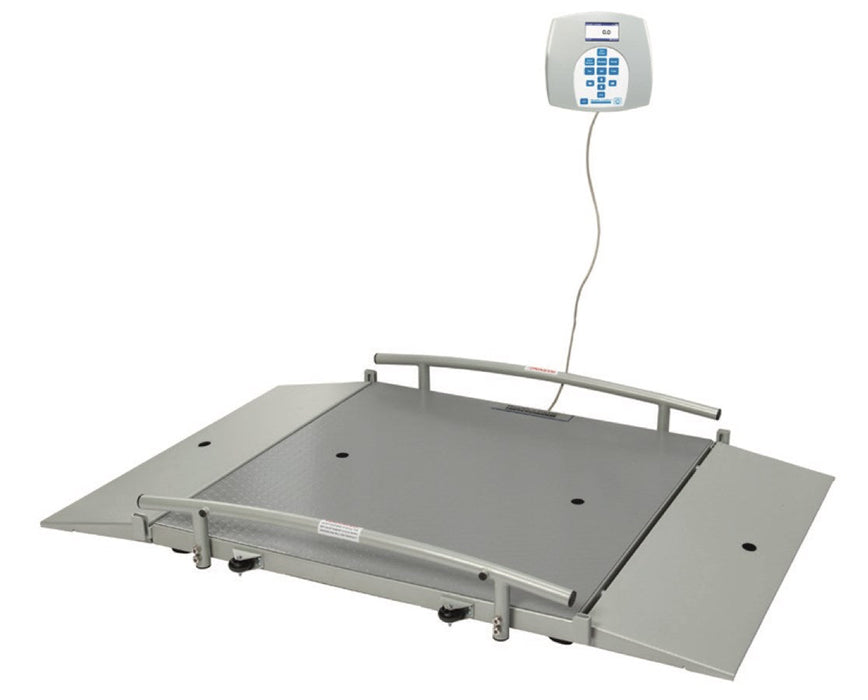 Dual-Ramp Wheelchair Digital Scale - LB/KG - 31 ½" W x 31 ½" D x 2" H