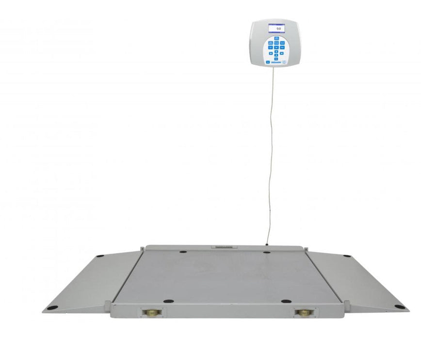 Dual-Ramp Wheelchair Digital Scale - LB/KG - 43" W x 42" D x 2 ½" H w/ Bluetooth