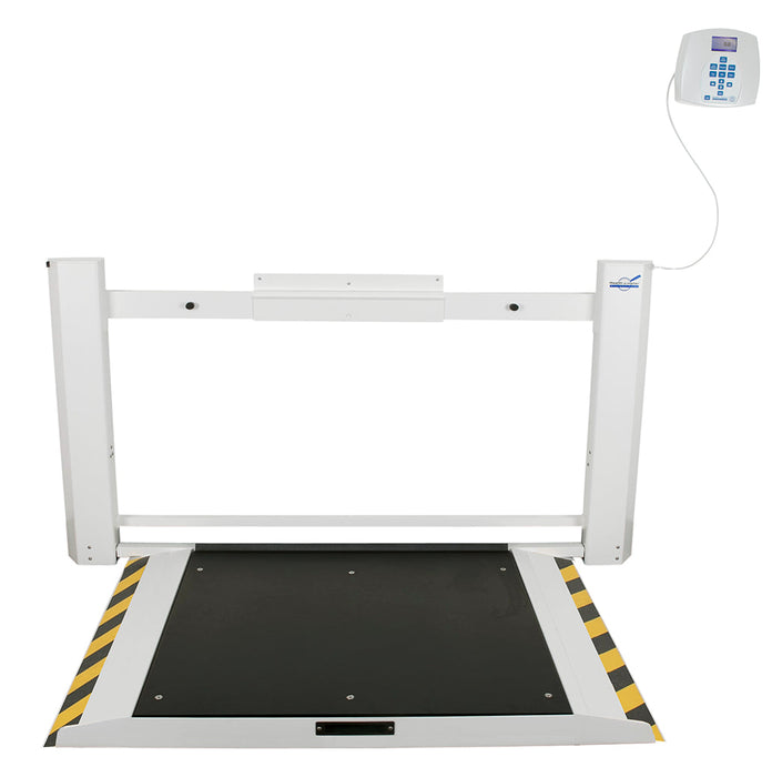Bariatric ADA Compliant Wall-Mount Fold-Up Wheelchair Scale