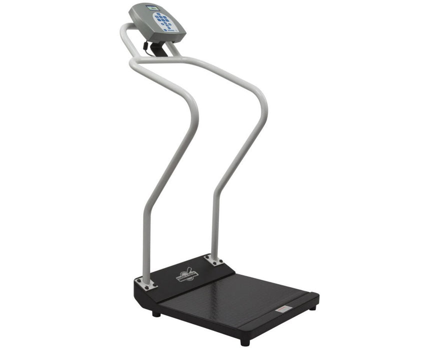 Antimicrobial Digital Platform Scale with Handrail