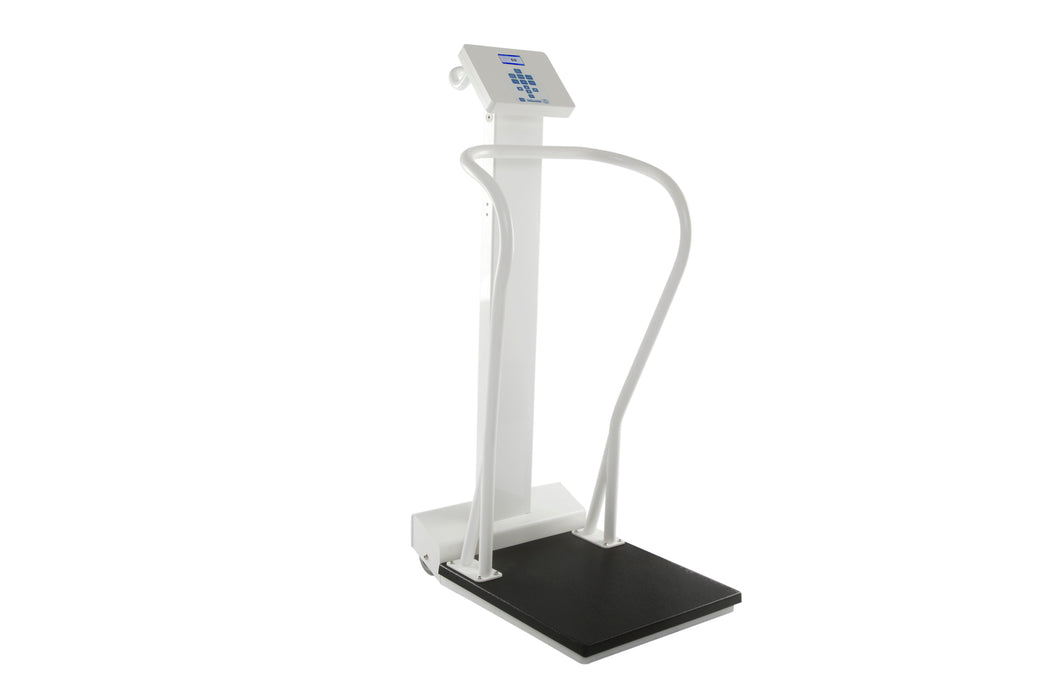 Antimicrobial Heavy-Duty Platform Scale w/ Handrail