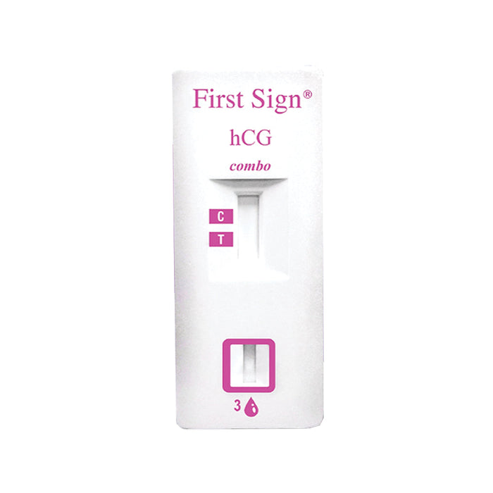 First Sign HCG Urine / Serum Pregnancy Test Cassette - 25/Bx