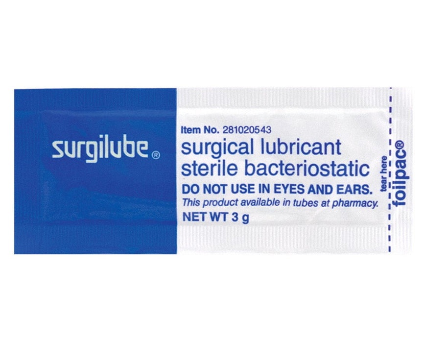 Surgilube Series Surgical Lubricant Foilpac - 3 / 5 gram 3 gram Pack - 1728/cs