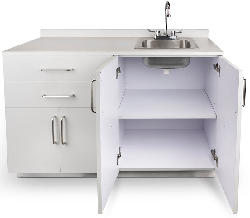 48"W Base Cabinet. 4 Doors & 2 Drawers (Sink Option)