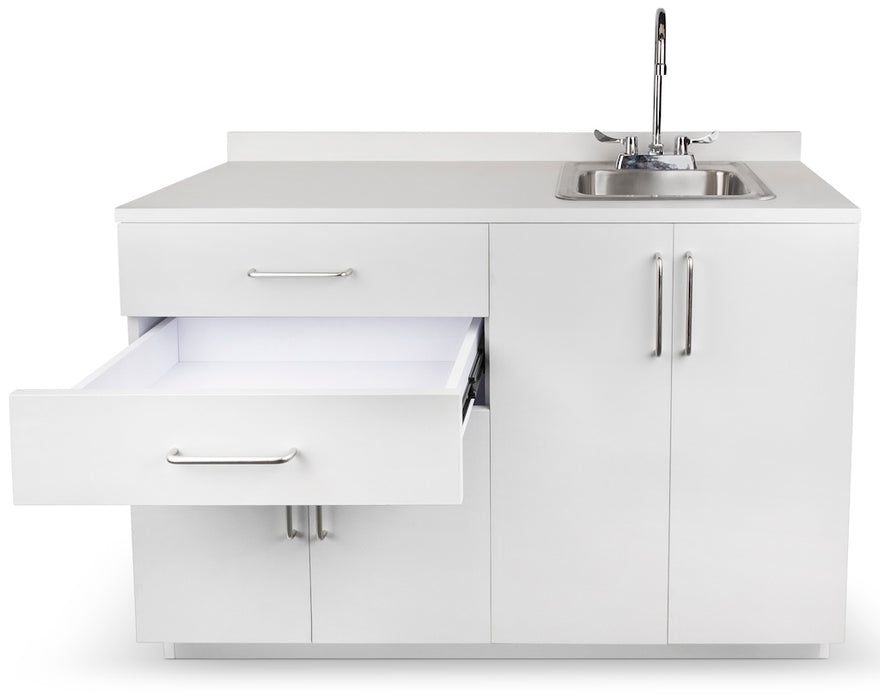 48"W Base Cabinet. 4 Doors & 2 Drawers (Sink Option)