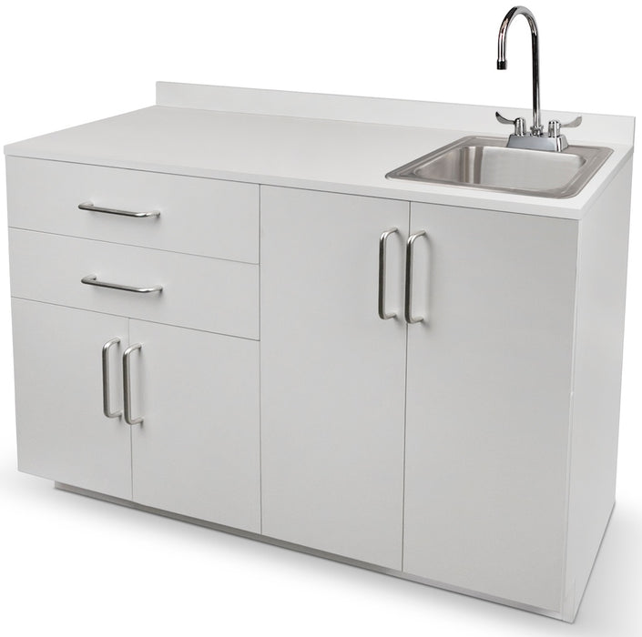 48"W Base Cabinet. 4 Doors & 2 Drawers (Sink Option)