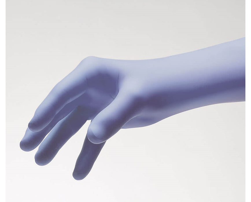 Pulse Nitrile Exam Gloves - Chemo, Powder-Free, Textured, ThinFilm, Dark Lavender Blue, X-Small - 2000/Cs (Non-Sterile)