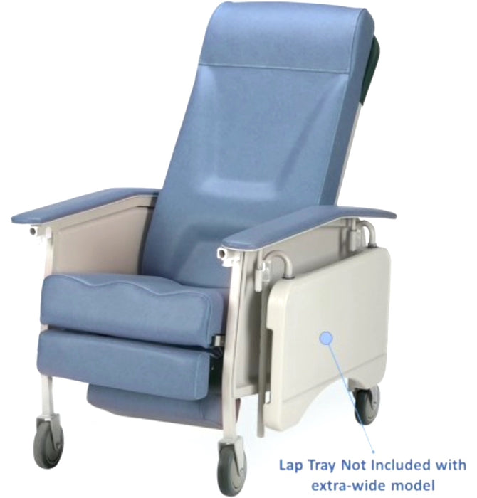 3 Position Geriatric Recliner, Deluxe Wide. Blue Ridge