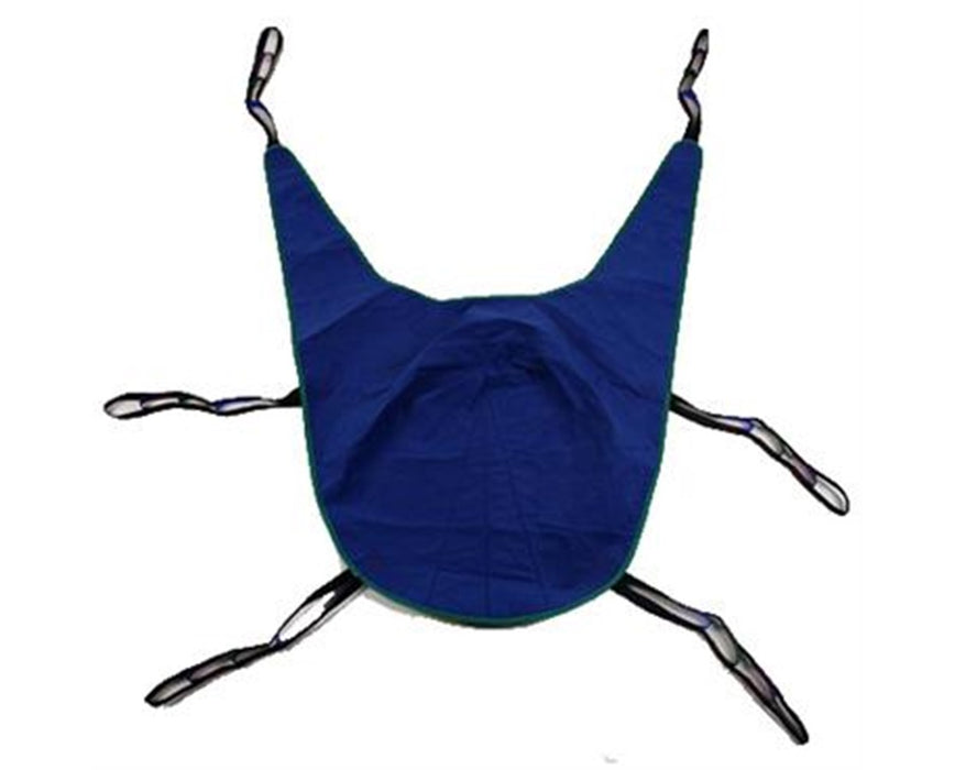 Divided Leg Lift Sling with Head Support, Petite (Navy Trim)