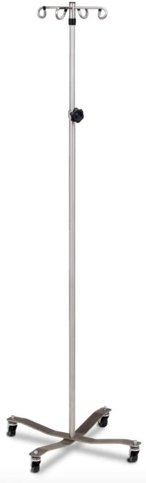 Stainless Steel IV Pole with Detachable Hook Top 4-Hooks