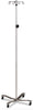 Stainless Steel IV Pole with Detachable Hook Top 4-Hooks
