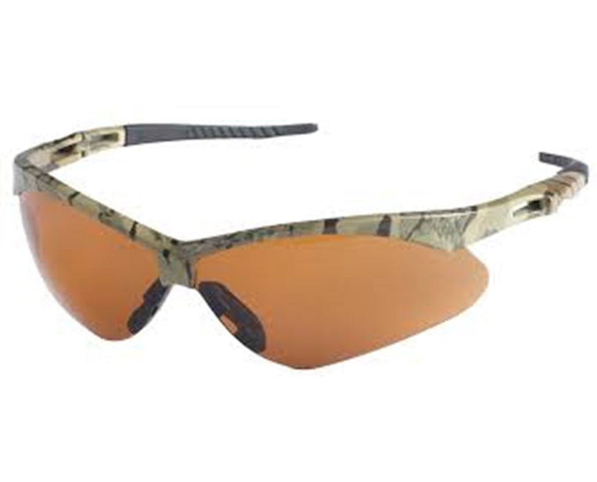 Jackson V30 Nemesis Safety Glasses - 12/Cs Bronze Lens, Anti-Fog, Camo Frame