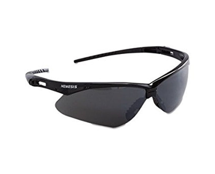 Jackson V30 Nemesis Safety Glasses - 12/Cs Smoke Mirror Lens, Anti-Fog, Black Frame