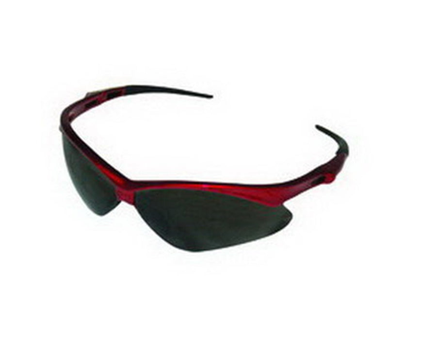Jackson V30 Nemesis Safety Glasses - 12/Cs Smoke Lens, Red Frame