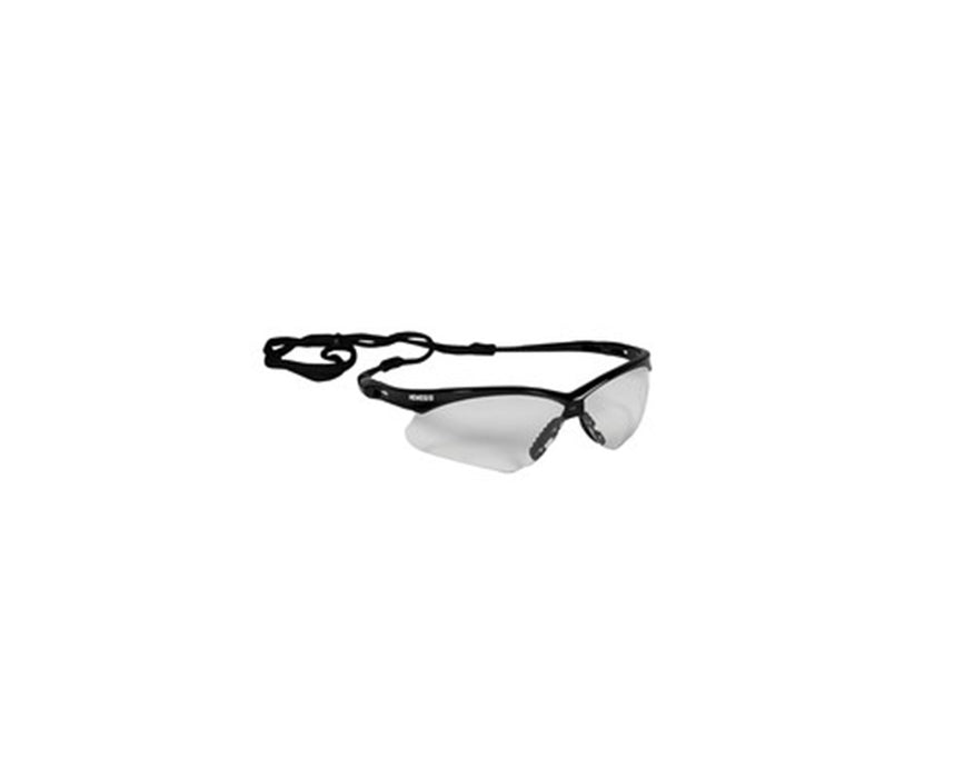 Jackson V30 Nemesis Safety Glasses - 12/Cs Clear Lens, Black Frame