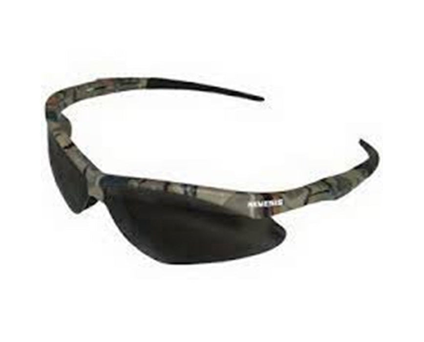 Jackson V30 Nemesis Safety Glasses - 12/Cs Smoke Lens, Anti-Fog, Camo Frame