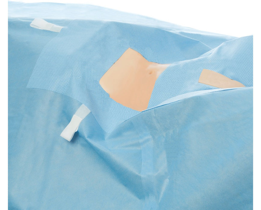 Laparoscopy/ Lithotomy Drape with Instrument Pouches, 104" x 35" x 35", Sterile - 15/cs