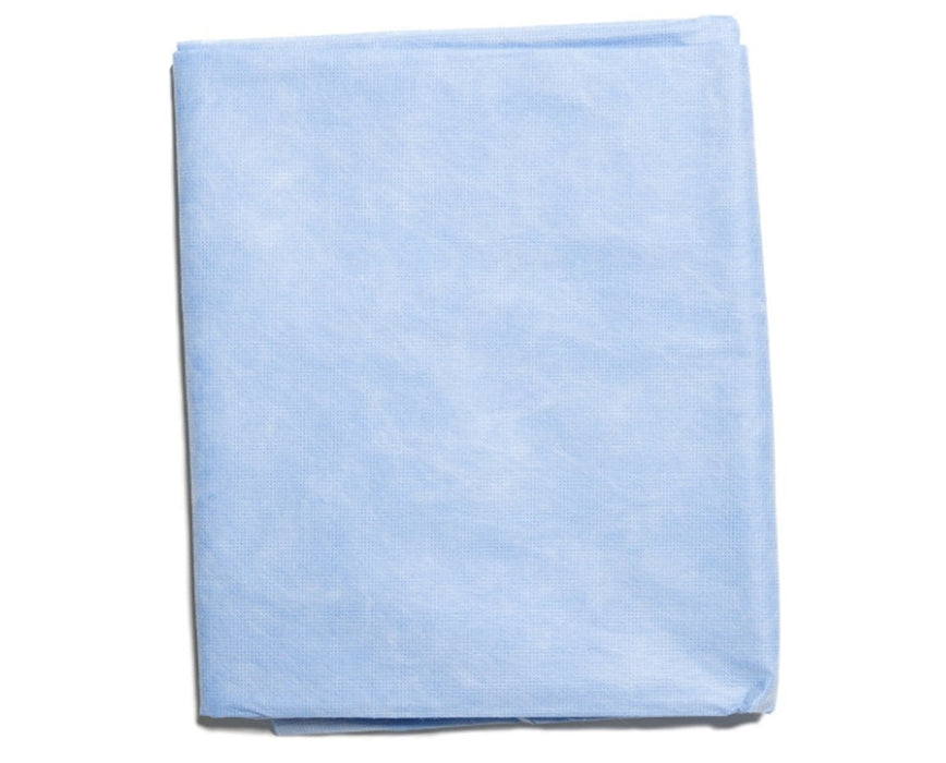 Flat Top Sheets, Half Sheet, 40" x 72", Blue, 80/cs