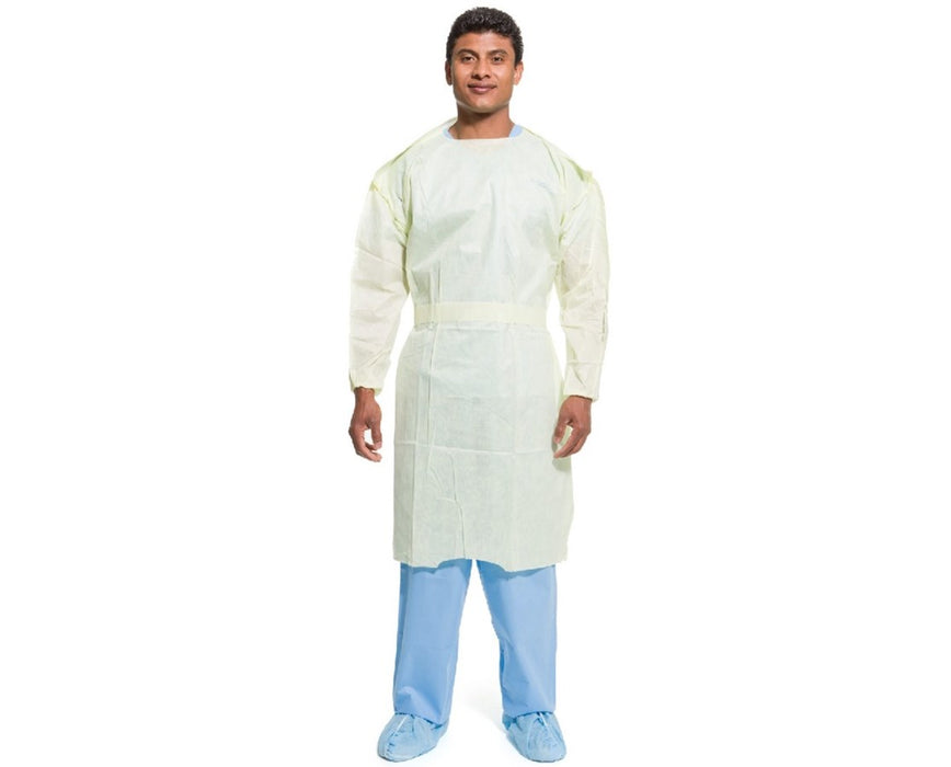 KC200 Isolation Gown, Yellow, Large - 100/cs