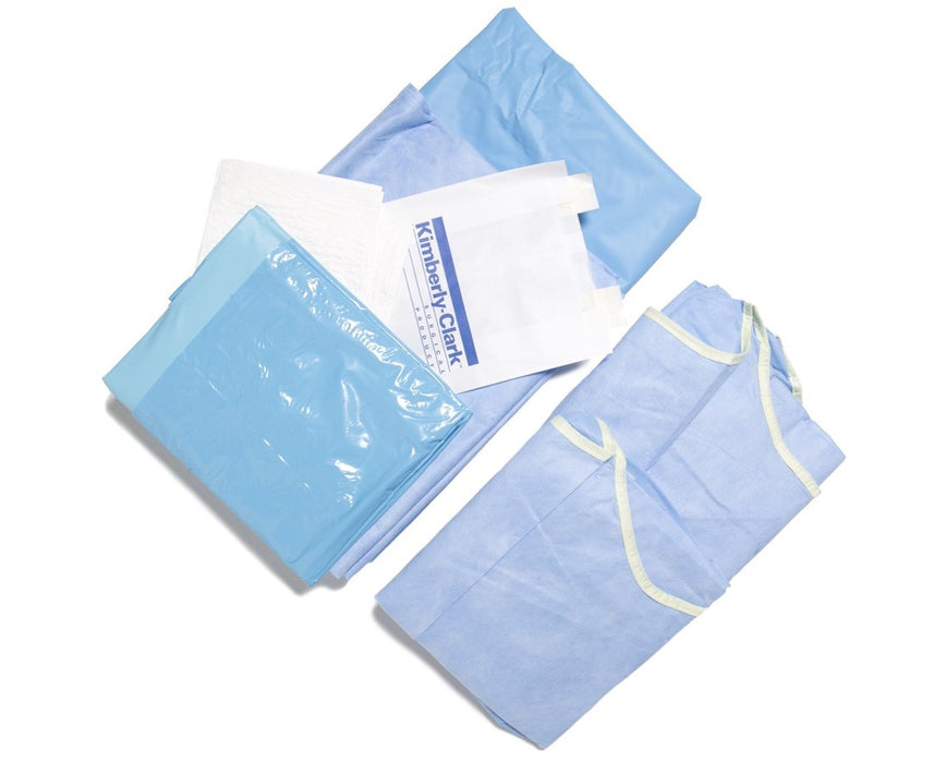 Craniotomy Drape with Pouch, 122" x 74" x 134", Sterile - 9/cs