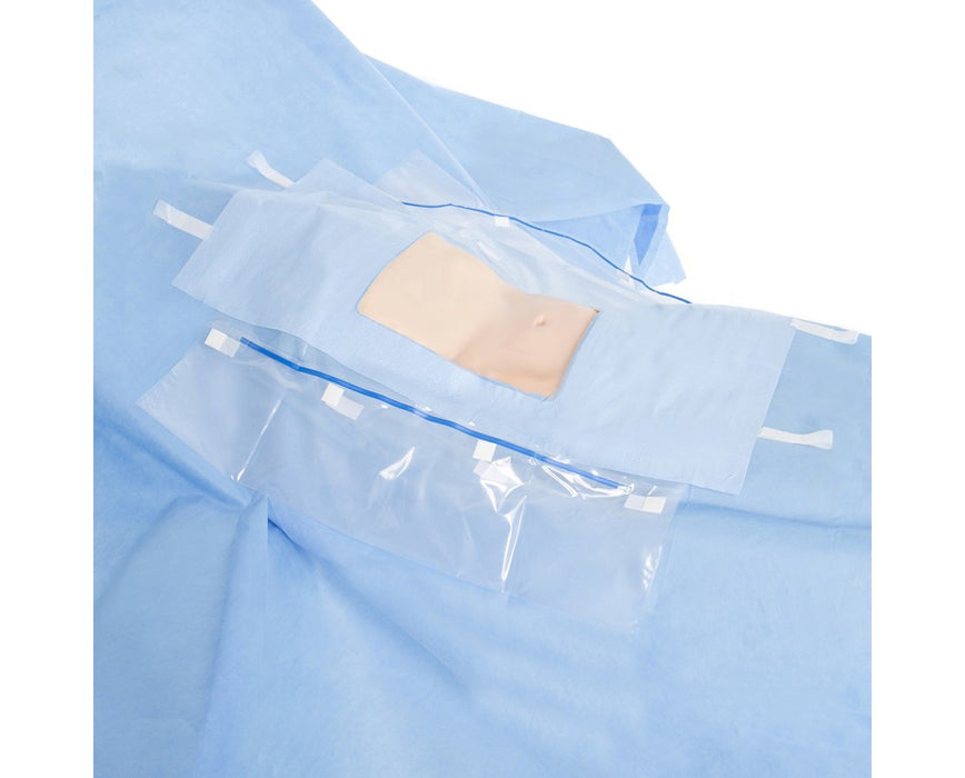 Laparoscopic/Cholecystectomy Drape with Instrument Pouch, 102" x 76" x 120", Sterile - 10/cs