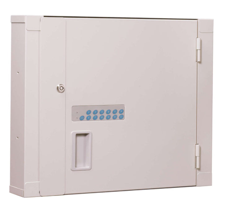 High-Security Narcotics Cabinet w/ Electronic Lock, Keypad & 3 Fixed Shelves. 22"W x 4.5"D x 18"H
