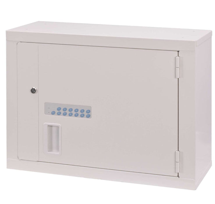 High-Security Narcotics Cabinet w/ Electronic Lock, Keypad, 1 Fixed & 1 Adjustable Shelf, 24"W x 10"D x 18"H