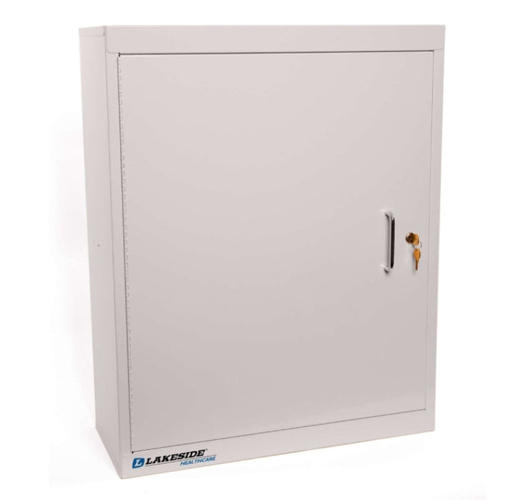 Single-Door Narcotics Cabinet w/ 3 Shelves & Key Lock