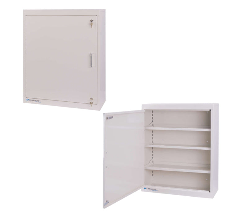 Single-Door Narcotics Cabinet w/ Dual Key Lock & 3 Adjustable Shelves. 24"W x 10"D x 30"H