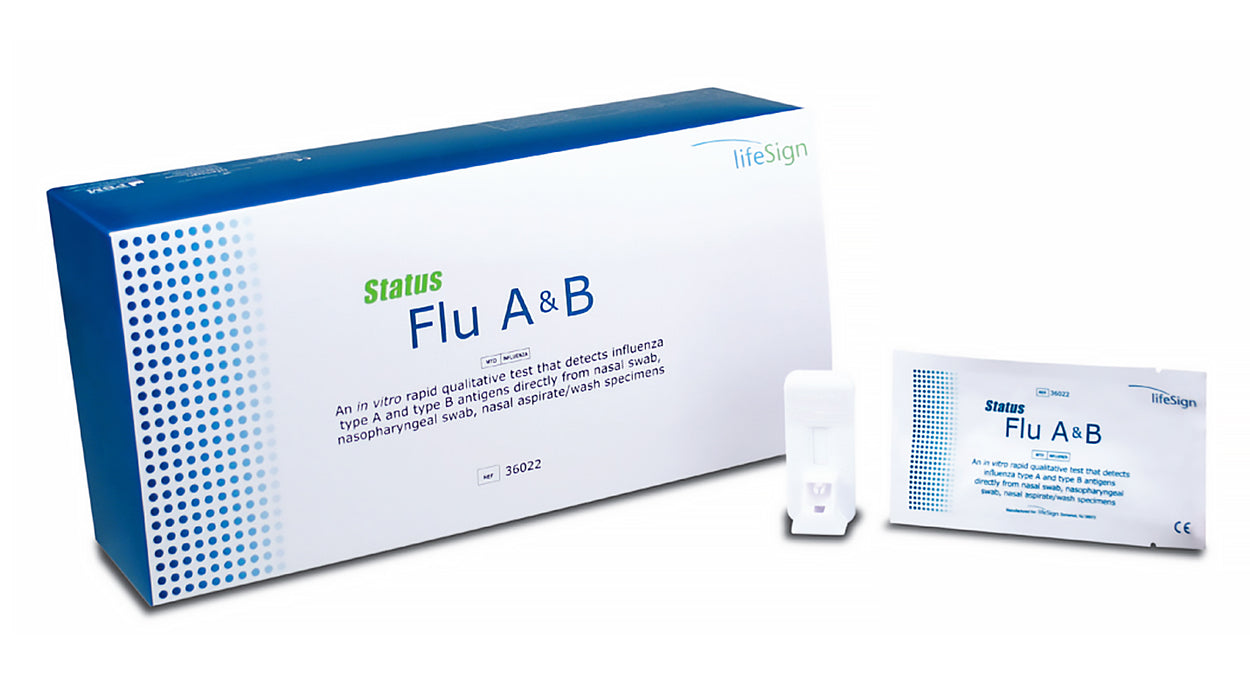 Status Flu A & B Test Kit - 1 Kit (25 Tests)