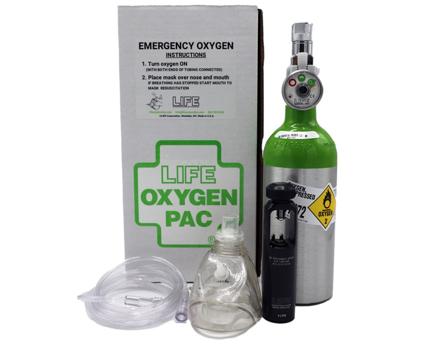 Emergency Oxygen PAC - O2 Mini Cylinder w/ Regulator, Mask & Cannula ...