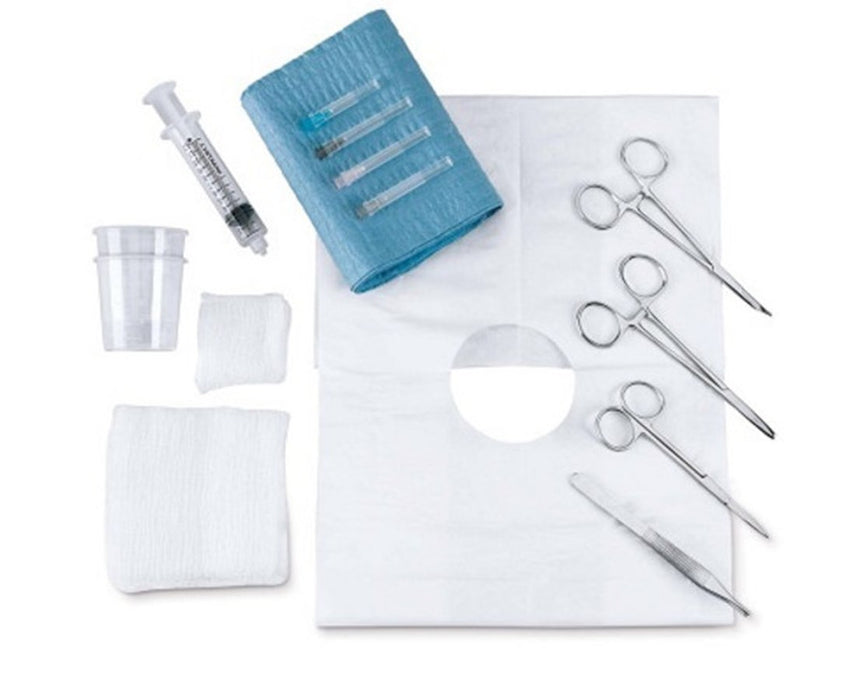 Laceration Kit with Assorted Needles, 20/cs