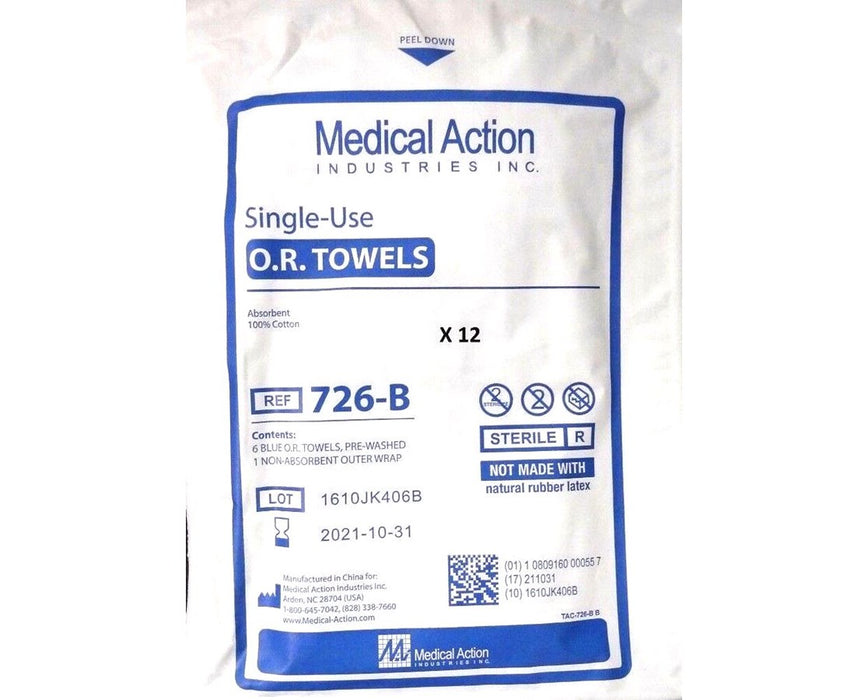 Single Use O.R Towels Sterile 72/cs