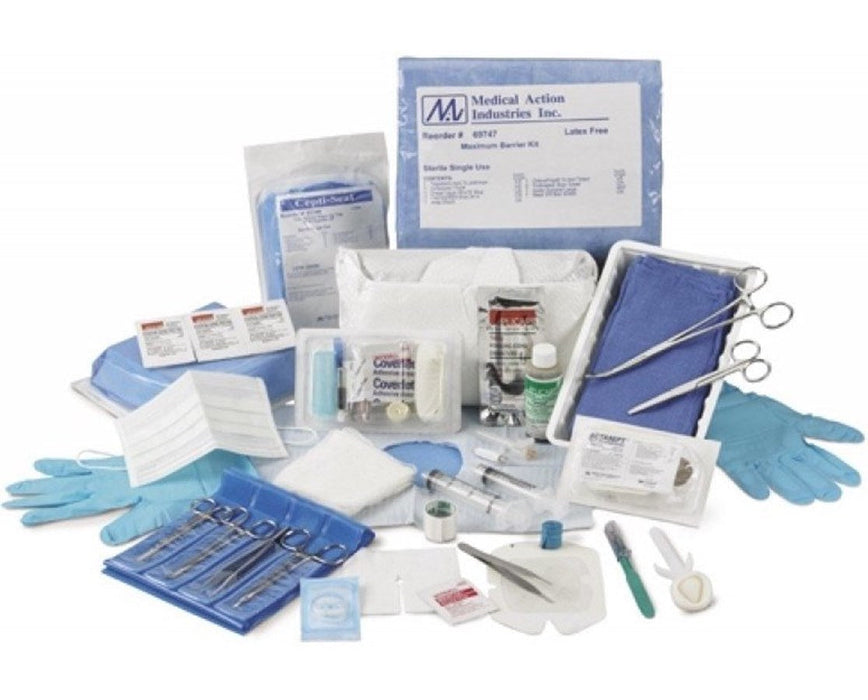 Suture Removal Kit, 50/cs - Alcohol Prep Pad, Povidone Iodine, Gauze Sponge, Littauer Scissors, Thumb Forceps