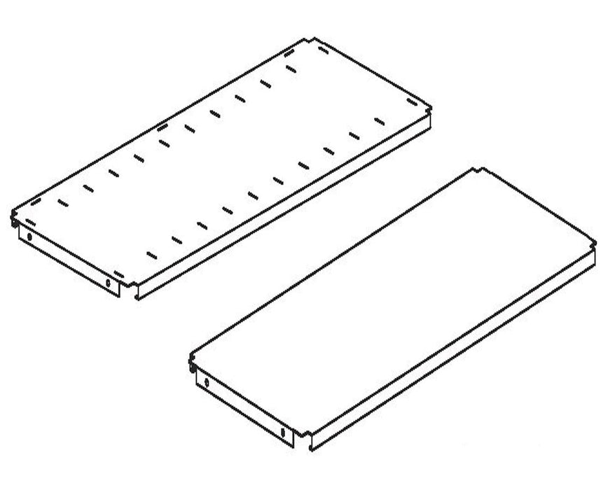 4-Post Shelves 22 Gauge, Slotted Legal Size 24" Wide