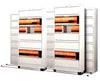 Flip-n-File Cabinets on Kwik-Track - Bi-Slider, 5 Units - 3/2